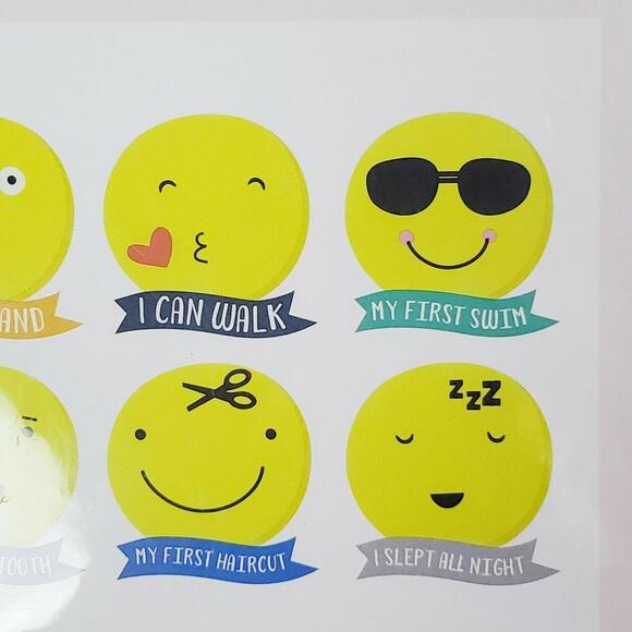 Lucy Darling Emoji Baby Milestone Stickers 1st Year Photos Pics Infant‎ Gift - Picture 3 of 3
